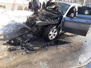В Башкирии выясняют причины возгорания BMW